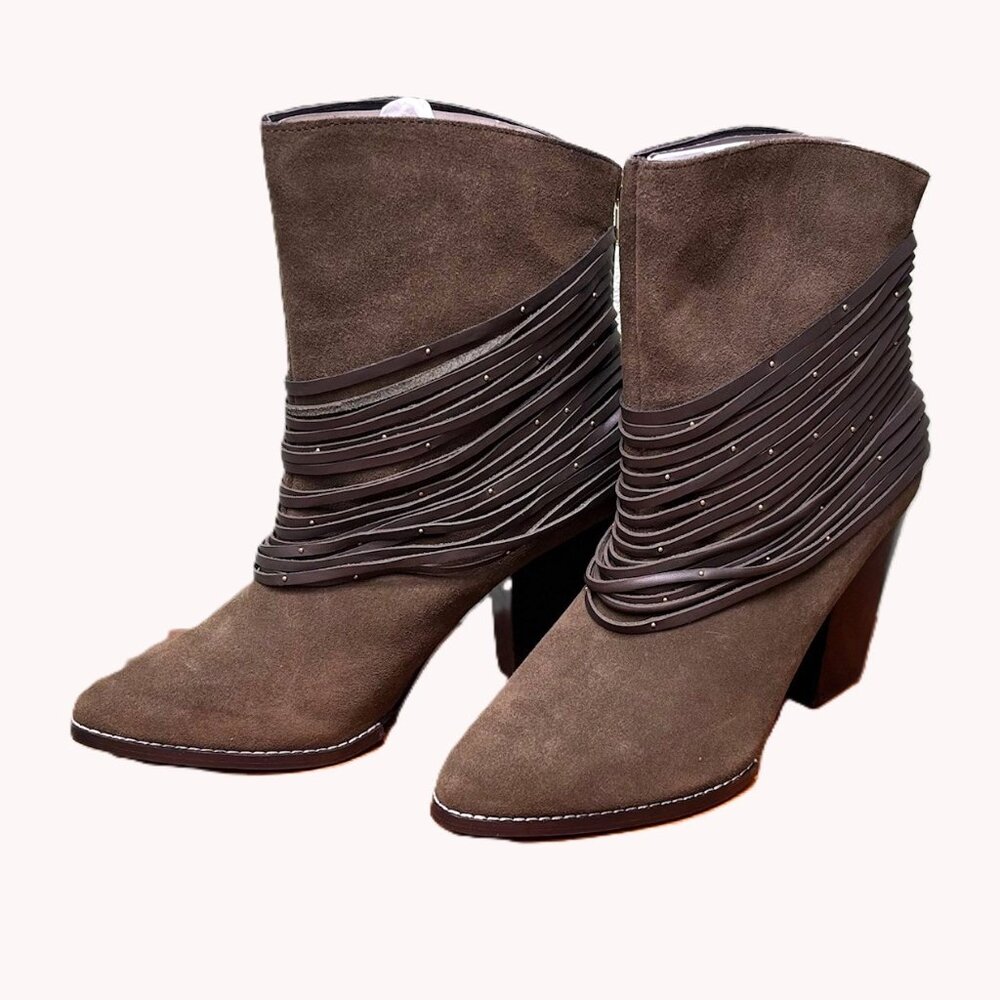Kelsi Daggers Green Suede Zena Boots 9.5 M NWB